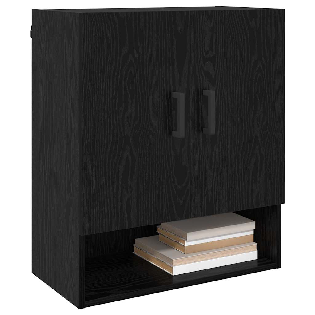 Wall Cabinet Black Oak Effect 60 x 31 x 70 cm Particleboard