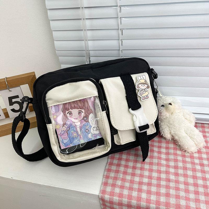 Bag 2 New Women's Bag Fashion Sweet Contrast Color One Shoulder Crossbody Bag Small Square Bag