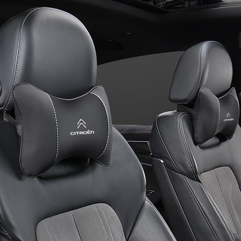 1Pcs Car Seat Headrest Auto Logo Neck Pillow For Citroen C6 C4 2CV VTS DS3 DS4 DS5 RD3 Cross Berlingo Xsara Grand Picasso Jumper
