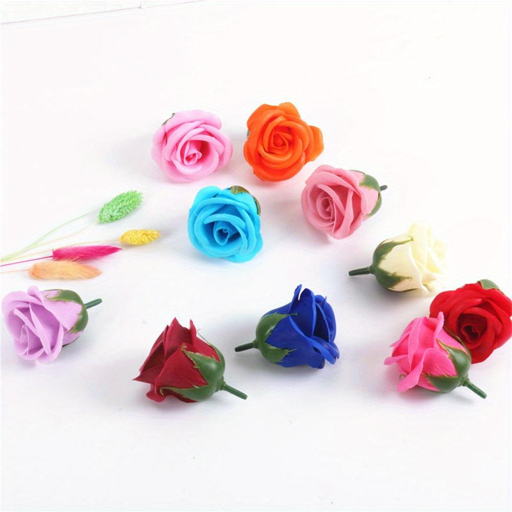 50pcs Handmade Soap Roses, 4 Layer Roses, DIY Flower Head, Wedding Rose Flowers Decor, Valentine's Day Romantic Bouquet