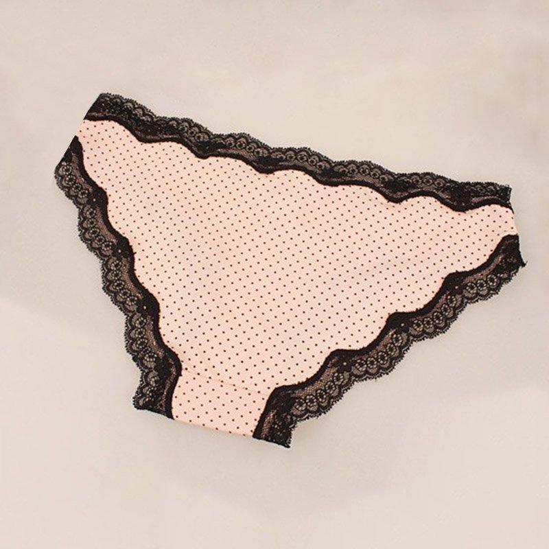 Women's Lace Dot Printed Underwear Women Panties Lady Briefs