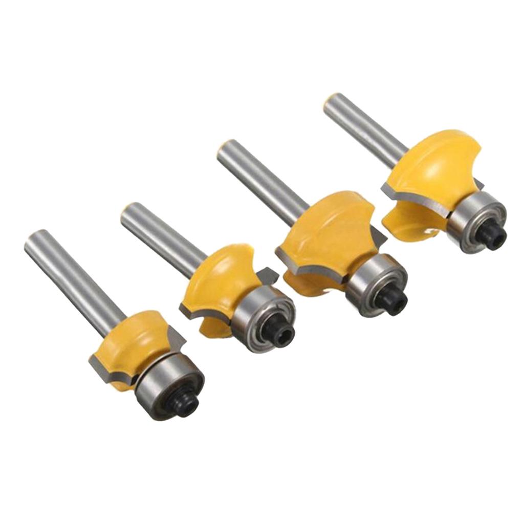 4pcs Router Bit Milling Edging Router Bit Set 1/2 3/8 1/4 1/8 T Router Bit Alloy Woodworking Router Bit for Electric Trimmers Engraving Machines Slotting Router Bit 4pcs Router Bit Milling Edging Router Bit Set 1/2 3/8 1/4 1/8 T Router Bit Alloy Woodworking Router Bit for Electric Trimmers Engraving Machines Slotting Router Bit