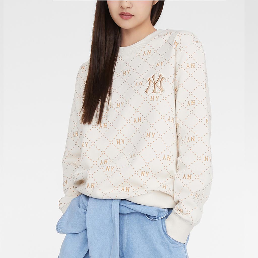 New MLB Sweatshirts Unisex Cream 3AMTM0134-50CRD