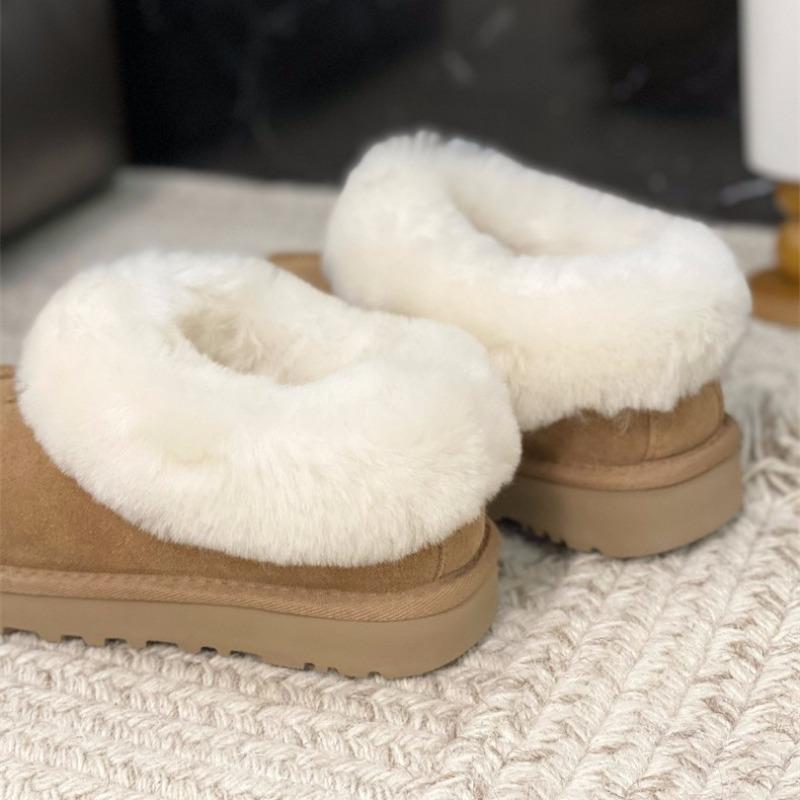 Snow boots fur integrated winter new flip mouth Tazt thermal cotton shoes women's fur boots