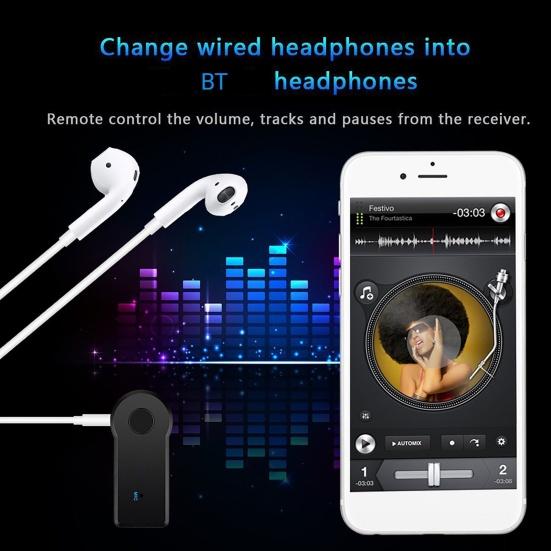 Bluetooth-compatible Receiver Multifunctional Hands-free Calls Car Wireless Speaker Receiver Audio Adapter with Microphone for Home