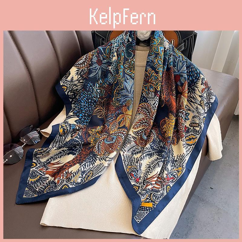 9090cm Cotton Square Scarf Twill Feeling Women Head Shawls And Wraps Luxury Print Neck Scarves Hijab Bandana Pashmina