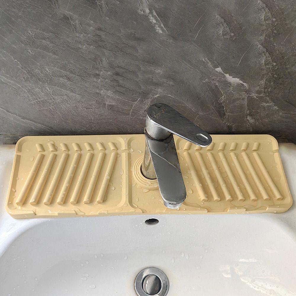 Heightened Slope Faucet Drain Pad Silicone Pool Soap Pad New Sink Splash Mat  Bathroom