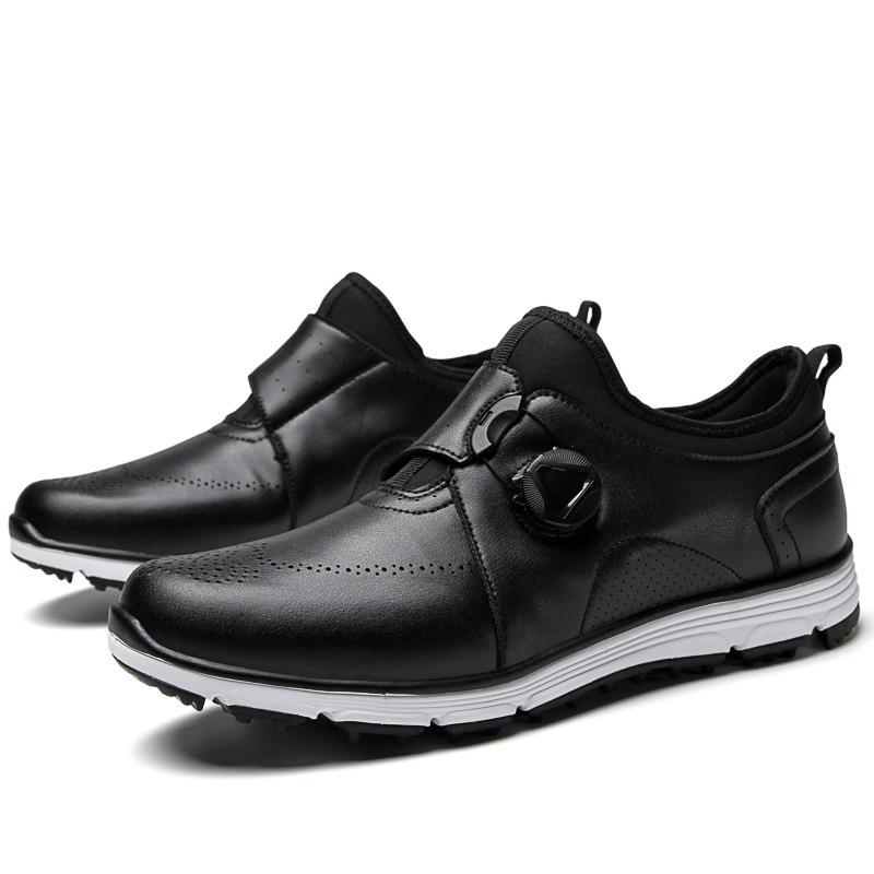 

High-top Mens Rotating Buckle Sneakers With Sports Shoes Side Anti-slip Wear-resistant Shock-absorbing Casual Shoes 45 чёрный