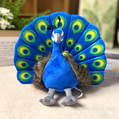 Boneca de pelúcia pavão boneca de simulação de pássaro lembrança de zoológico presente para crianças boneca boneca