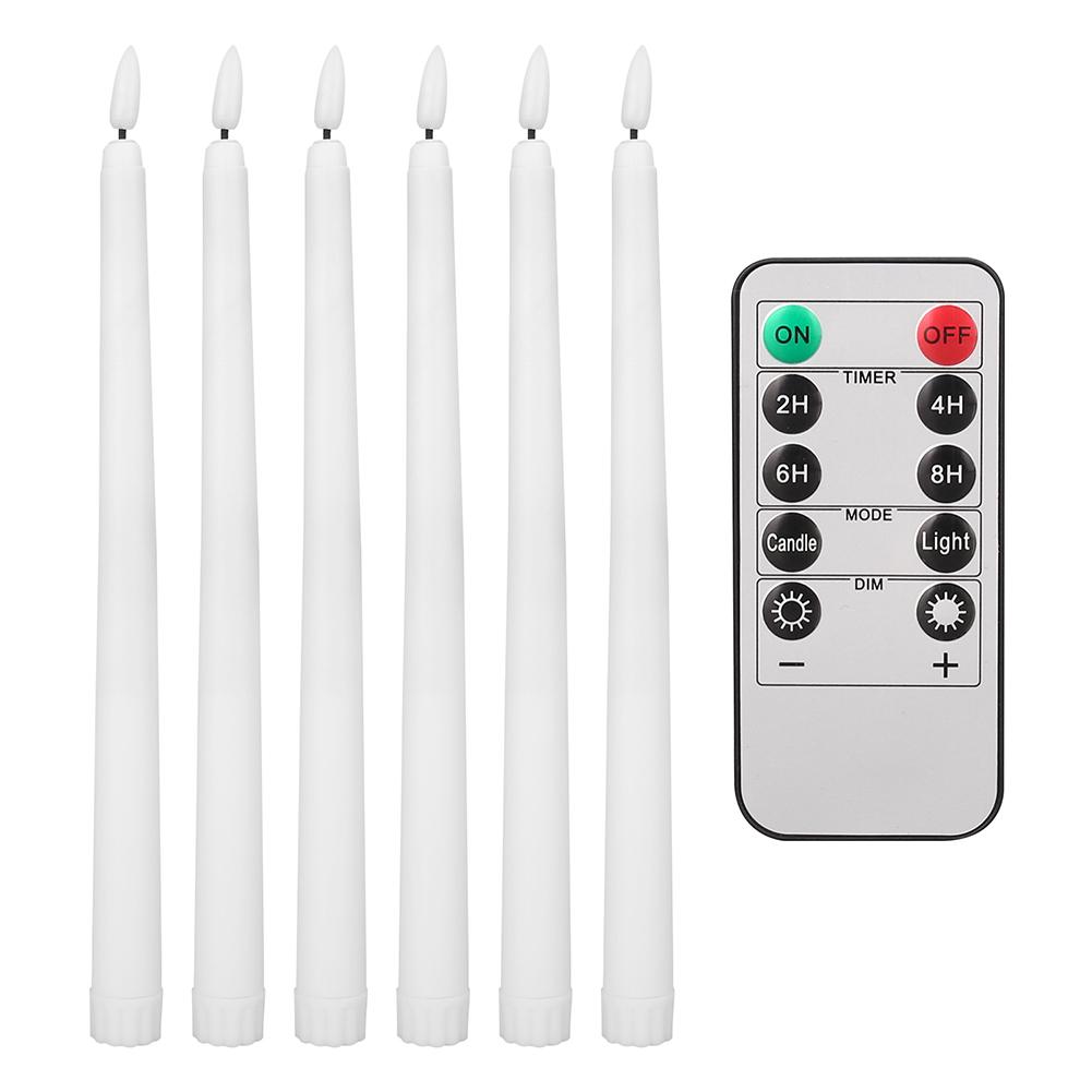 Flameless Taper Candles with Remote Battery Operated Flickering Wick LED Candle for Wedding Christmas Holiday Party Home Decor