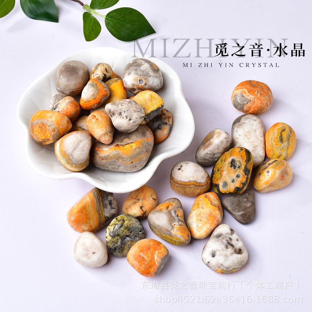 Natural Large Particle Wasp Rolling Stone Ornament