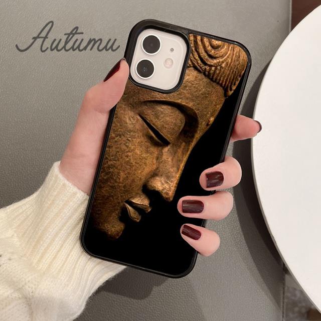 Buddha-Statue Vintage Handyhülle für iPhone 11 12 13 14 Pro Max mini X XR XS SE 2020 6 7 8 Plus Samsung Galaxy S21 S22 Hülle