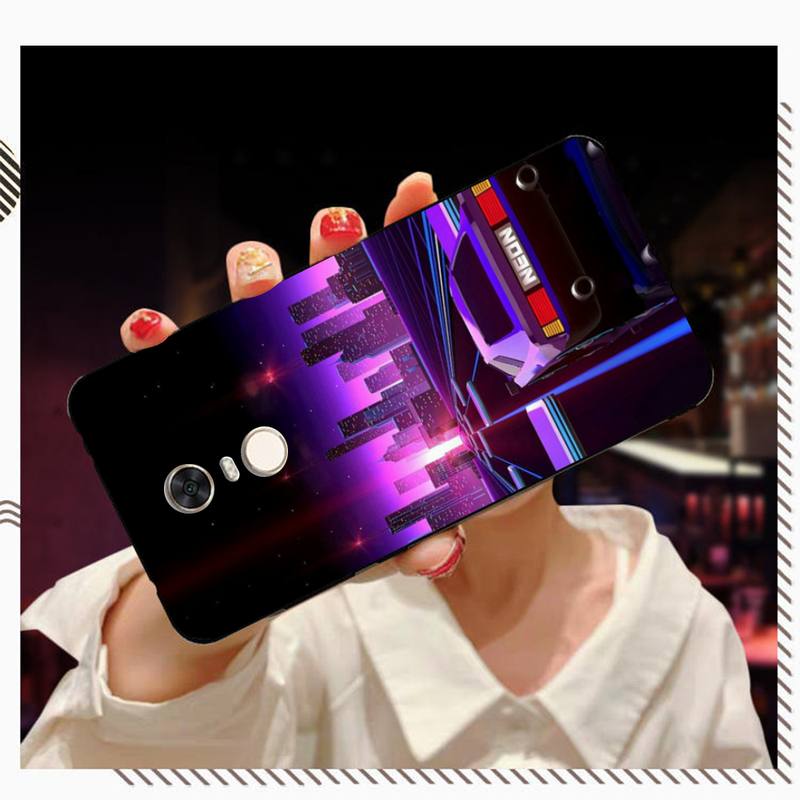 Synthwave Retro 80s Neon Phone Case for Redmi 5 6 7 8 9 A 5plus K20 4X S2 GO 6 K30 pro