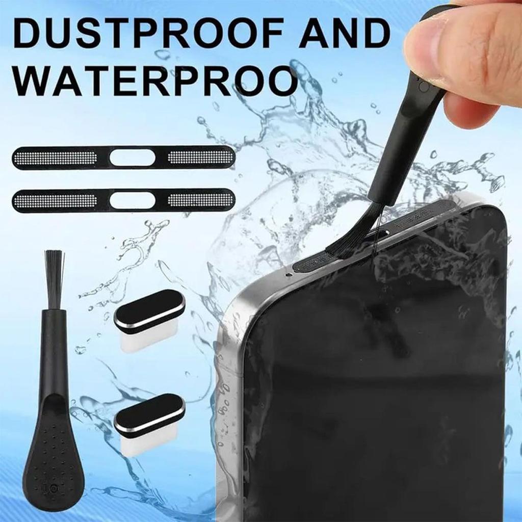 USB TypeC Plug Cover With Cleaning Brush Anti Dust USB TypeC Plug Cover Soft Cleaner Phone Charging Port Cover Set For Phone