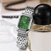 Ladies Watch Light Luxury Style Square Dial Steel Strap Embellishment for Office Party Date Night Women Fashion