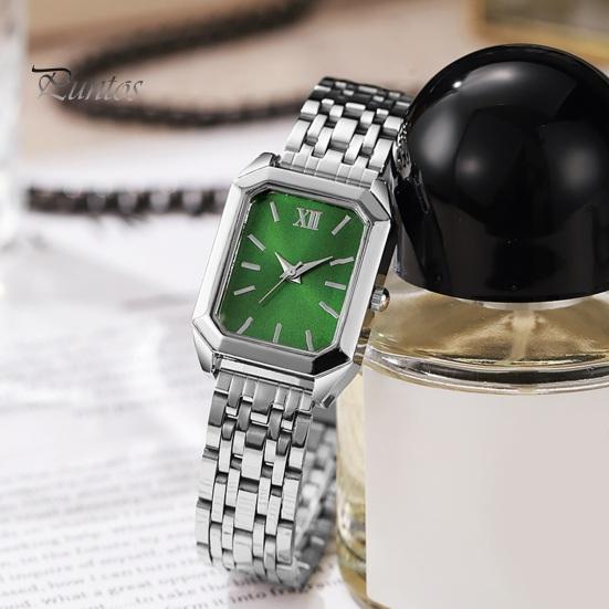 Ladies Watch Light Luxury Style Square Dial Steel Strap Embellishment for Office Party Date Night Women Fashion