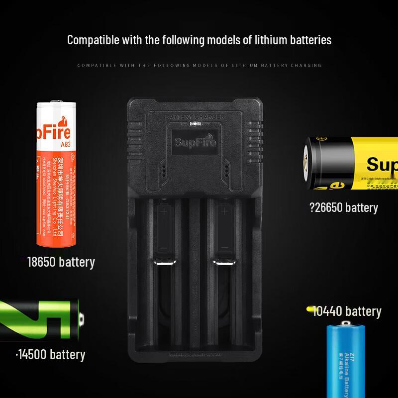 SupFire AC26 Dual-Slot USB Battery Charger