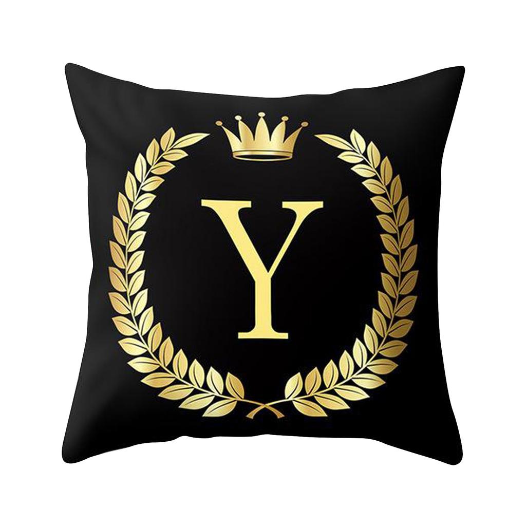 Cover Black And Gold Letter Case Sofa Cushion Cover Home Decor