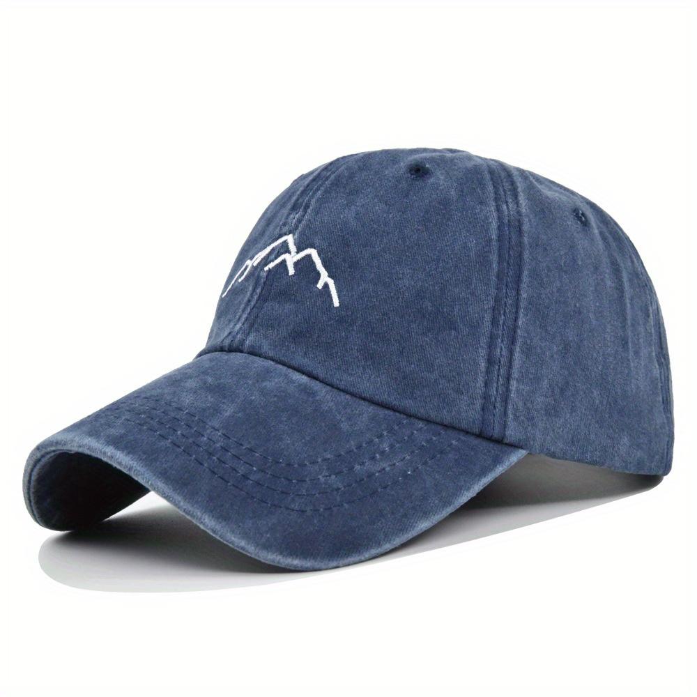 Berretto Snapback Unisex Ricamo Montagna Cotone Berretto da Baseball Protezione Solare Cappello Trucker Per Campeggio Escursionismo Pesca all'Aperto