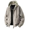 American vintage men's leather jacket, new PU fleece M-XL versatile leather jacket and jacket