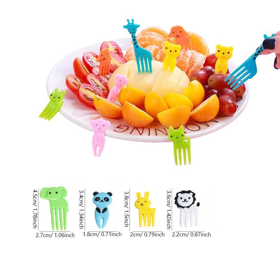 10Pcs Animal Food Picks Mini Forks, Cute Fruit Fork Bento Box Bento Accessories for Lunch Box Decoration