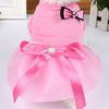 Summer Bowknot Design Party Wedding Dog Puppy Princess Dress Pet Skirt Costume