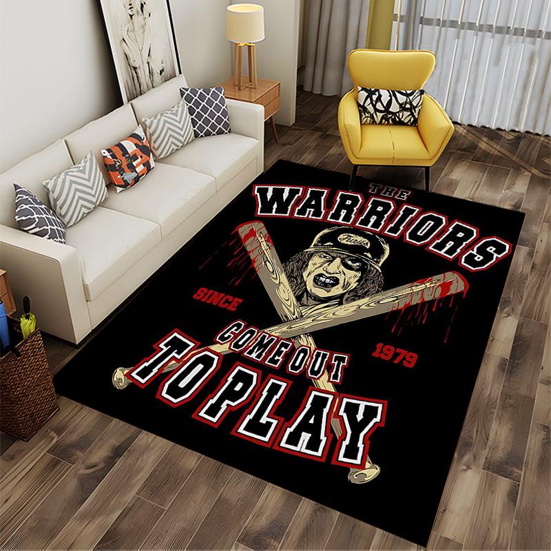 Warriors Graphic Carpet Design suitable as a non-slip mat for the living room or bedroom sofa