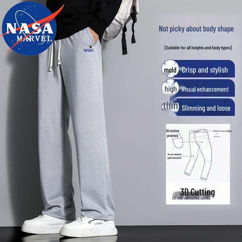 NASA MARVEL Men's Breathable Straight-Leg Casual Sport Pants