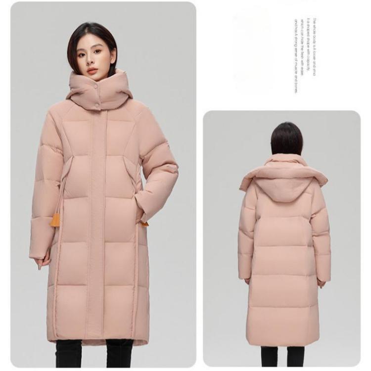 Women Winter Down Jacket Korean Style Loose Long Hooded Warm Coat