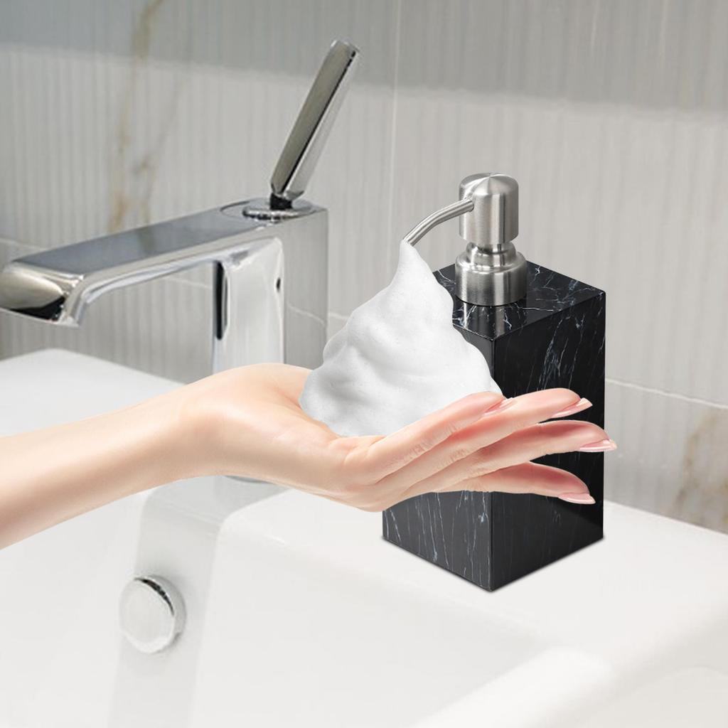 Marble Texture Soap Dispenser Hand Soap Liquid Dispenser 500ml Salon Dispenser Lotion Dispenser Bottle for Home Kitchen