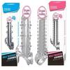 Crystal Silicone Penis Sleeve – Enlarger with Delay Ejaculation Ring, Couples' Sex Toy from Sex Shop, Enhances Intimate Pleasure