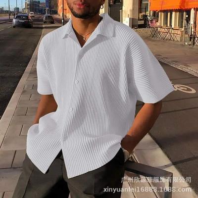 Men's Loose-Fit Striped Casual Shirts - Street Trend & Hawaiian Beach Style