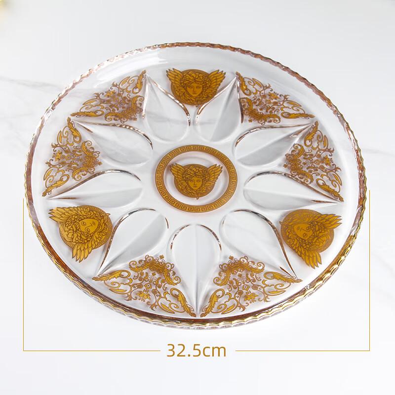 European Crystal Glass Fruit Plate