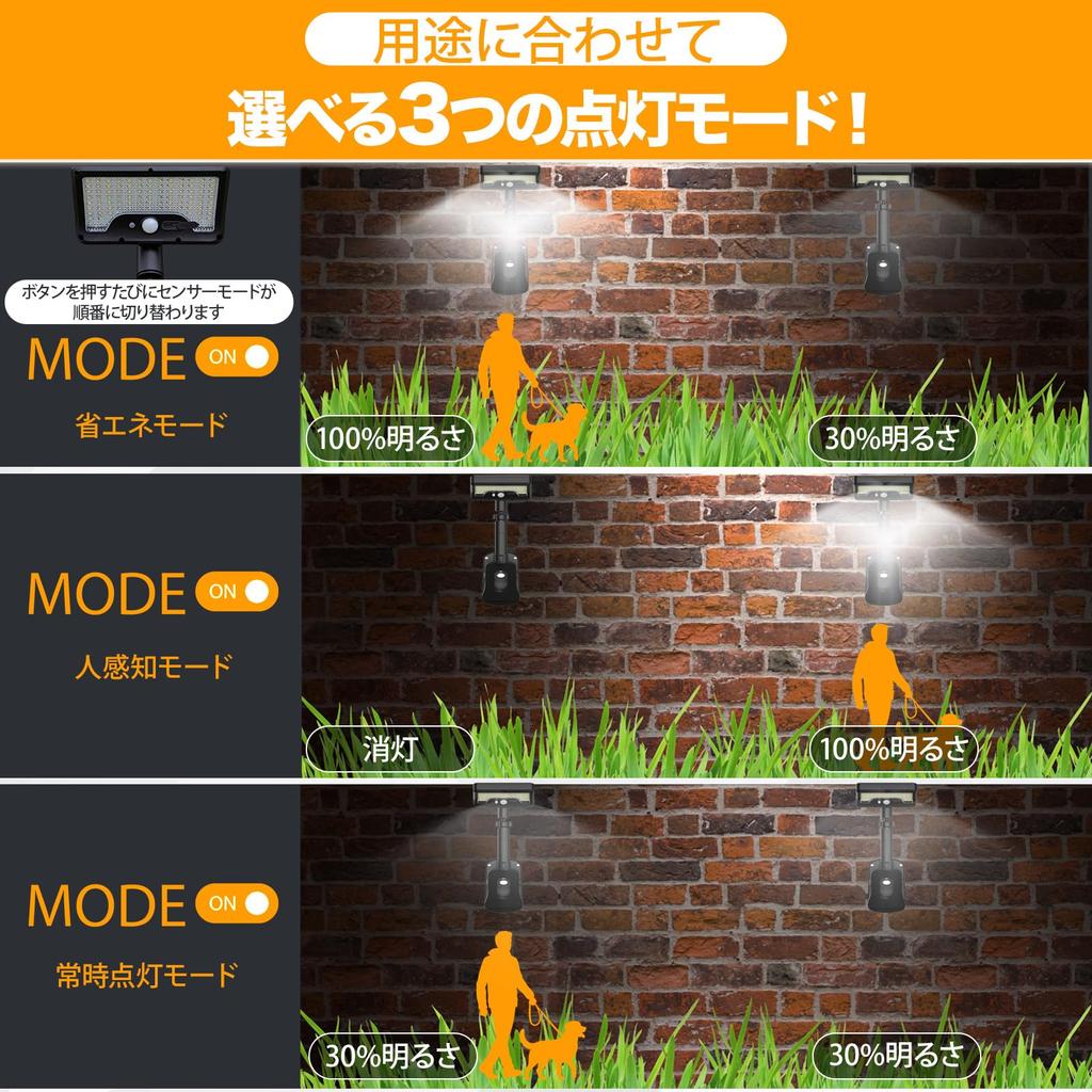 Lampa solarna, Zewnętrzna lampa z czujnikiem, Czujnik ruchu zasilany energią słoneczną, Lampa bezpieczeństwa, 800 lumenów ultra jasność, Wysoka pojemność 2400 mAh, 92 diody LED, Montaż na klips,