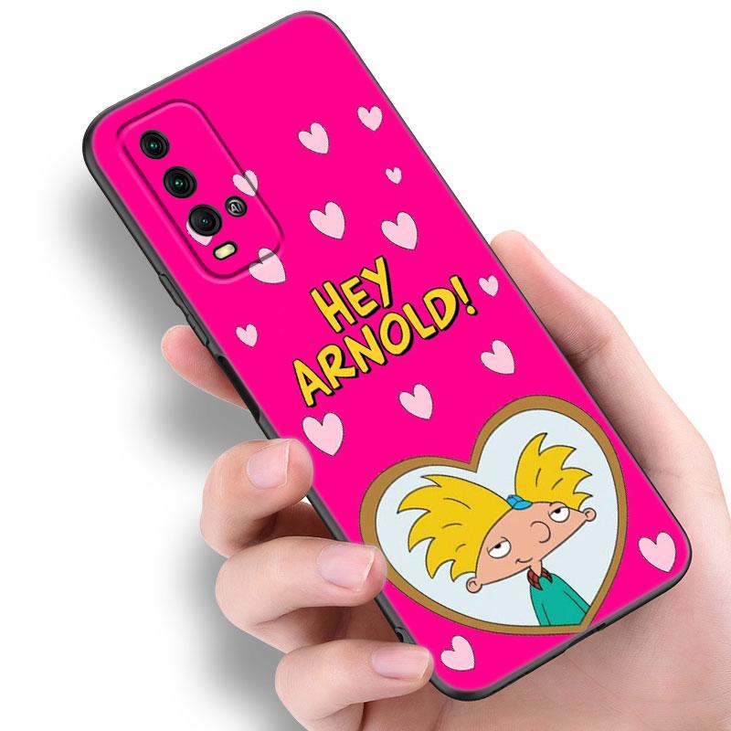 Hey Arnolds Cartoon Phone Case For Xiaomi Redmi Note 5 6 9T K20 K40 K50 Pro 7A 8A 9A 9C 9i 10A 10C A1 S2 Soft TPU Black Cover