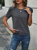 European & American Summer Puff Sleeve Women’s Casual T-shirt
