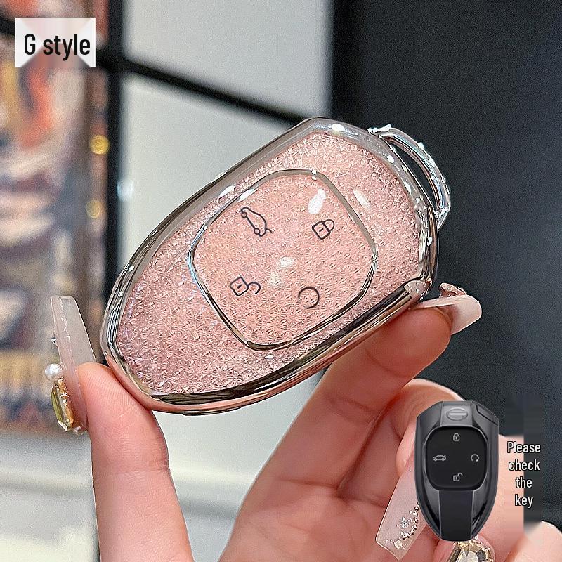 GAC Trumpchi E8 2024 Key Case: E8pro/MAX Honor Edition Crystal Shell Car Key Bag with Buckle