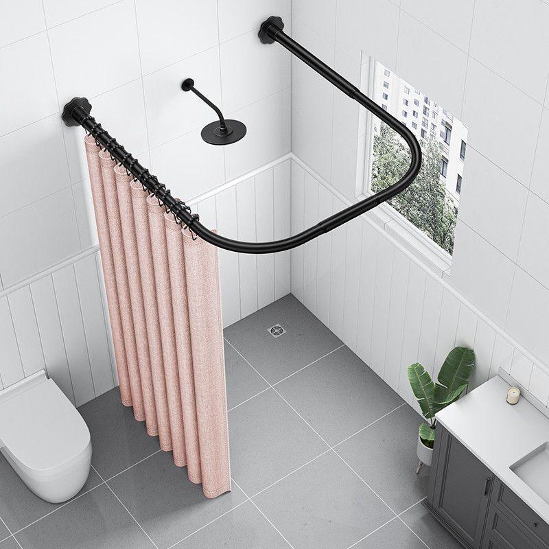 

Lantuan Punch-Free U-Shaped Shower Curtain Set