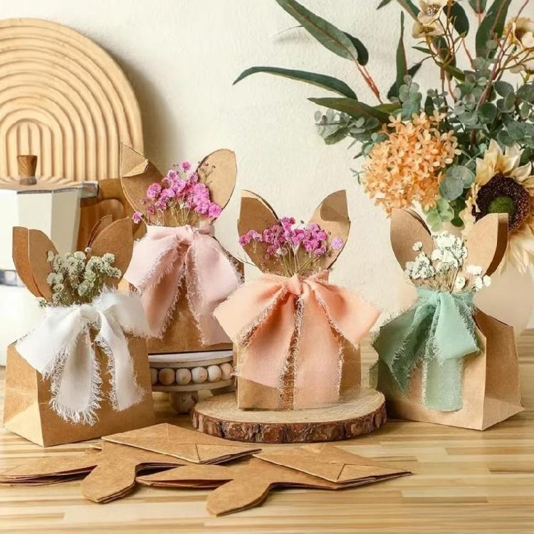 Fascinating Artistic Print Gift Bags Feature Delicate Bowknots Colorful Candy Bags For Kids Event And Holiday Activities