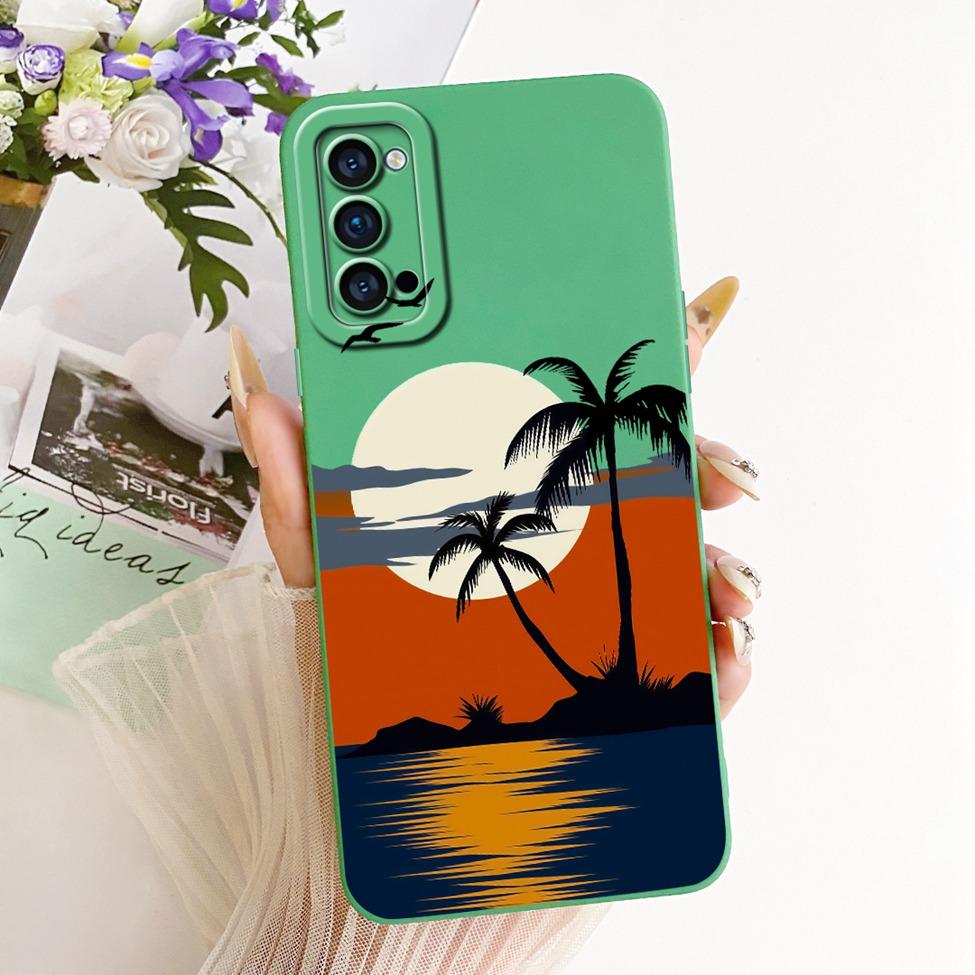 Pouzdro Pro Oppo Reno4 5G Kryt Módní Kreslené Roztomilé Vtipné Malované Silikonové Pouzdro Na Telefon Pro Oppo CPH2091 PDPM00 PDPT00