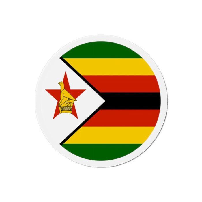 Aimant Rond - Multicolore - Zimbabwe - 6 cm - 50 pièces - Résine synthétique