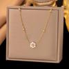 Spring Handmade Beaded Flower & Pearl Clavicle Necklace for Women