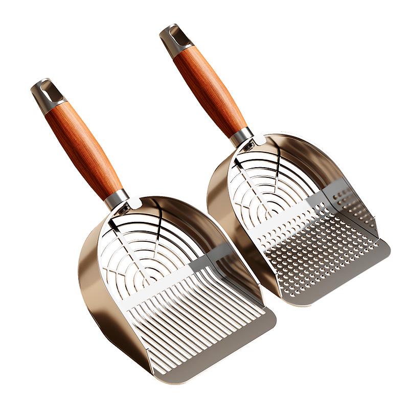 Stainless Steel Cat Litter Scoop with Fine Holes for Tofu and Mineral Litter