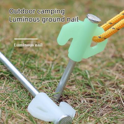 10 szt./partia namiotu zewnętrznego, gwóźdź do ziemi, gwóźdź do lampki nocnej, 20 cm, wzmocniony namiot, wiatroodporny, gwóźdź fluorescencyjny, stalowy gwóźdź mocujący
