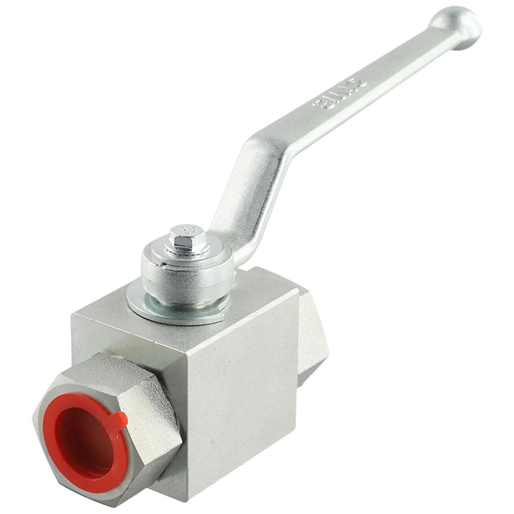 Hydraulic 2 Way Ball Valve Manual Operation with For BSP Threaded Connection Carbon Steel Body 500 Bar MWP for Oil Water Gas Use