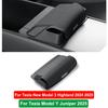 For Tesla Model 3 Y Highland Juniper 2025 2026 Center Console Glasses Armrest Storage Box Tray Organizer Launch Car Accessories