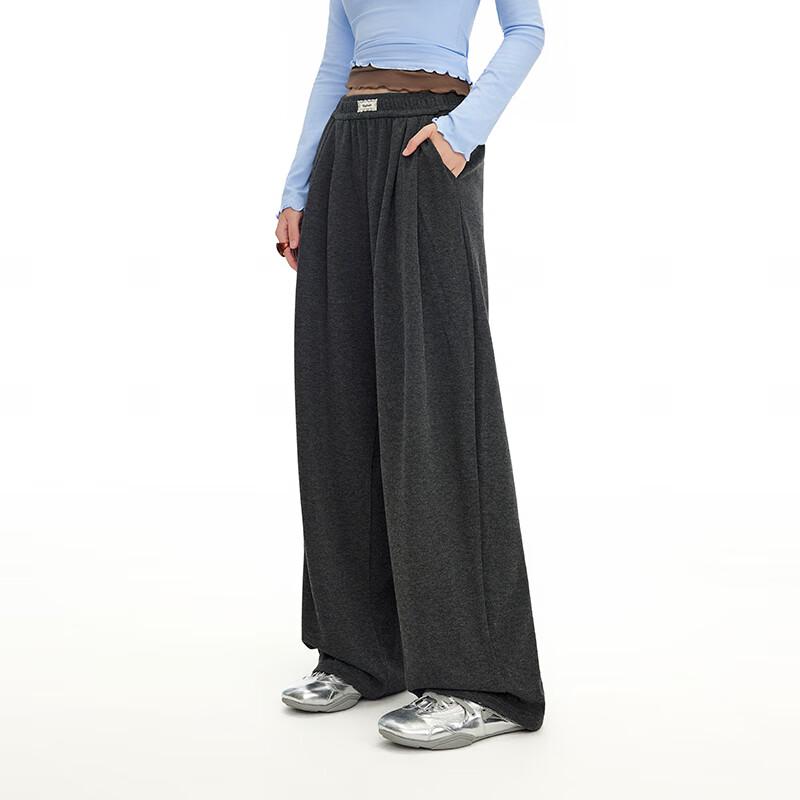 unifree Cozy Straight-Leg Drapey Trousers