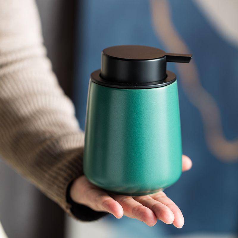 400ML European-style Ceramic Lotion Bottle Bathroom Hand Sanitizer Container Household Bubbling Sub-bottle Shampoo Lotion Bottle