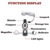 Compass Survival Whistle LED Light 7 In 1 Whistle Safety Whistle Emergency Whistle  Outdoor Tools