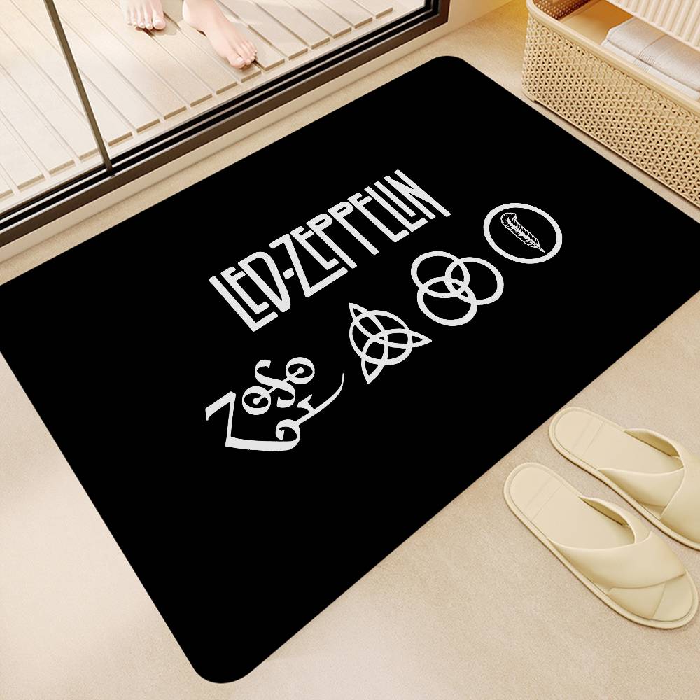 Rock Band L-Led Zeppelin Room Mats Retro Multiple Choice Living Room Kitchen Rug Non-Slip Welcome Rug